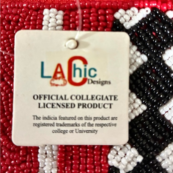 University of Alabama Coin Purse ROLL TIDE. Beaded. LA Chic Brand New with Tag - Picture 3 of 7